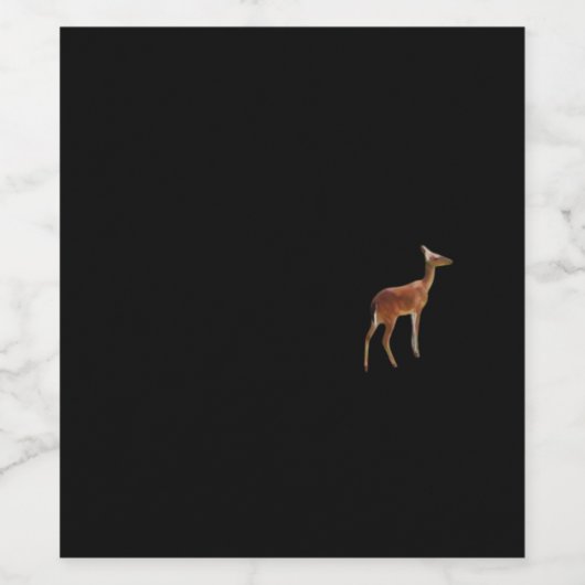 Oh Deer Minimal Design Weinetikett (Einzelnes Label)