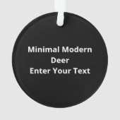 Oh Deer Minimal Modern Design Acrylic Ornament (Rückseite)