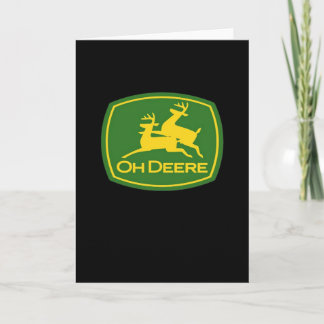 Oh Deer Minimal Modern Design Folded Greeting Card Karte