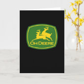Oh Deer Minimal Modern Design Folded Greeting Card Karte (Gelbe Blume)