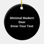 Oh Deer Minimal Modern Design Schmuck Keramik Ornament (Hinten)