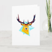 Oh Deer Minimal Rustic Style Folded Greeting Card Karte (Vorderseite)