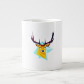 Oh Deer Minimal Rustic Style Jumbo-Tasse (Vorderseite)