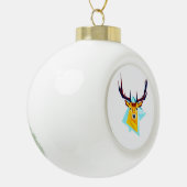 Oh Deer Minimal Rustic Style  Keramik Kugel-Ornament (Links)
