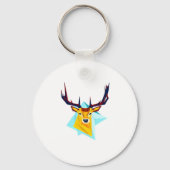 Oh Deer Minimal Rustic Style Keychain Schlüsselanhänger (Vorderseite)