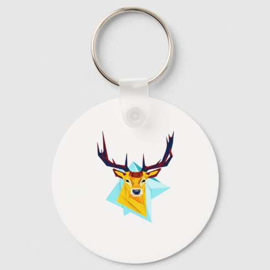 Oh Deer Minimal Rustic Style Keychain Schlüsselanhänger (Vorderseite)