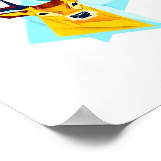 Oh Deer Minimal Rustic Style  Poster (Ecke)