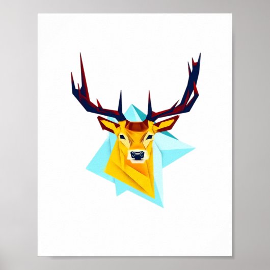 Oh Deer Minimal Rustic Style Poster (Vorne)
