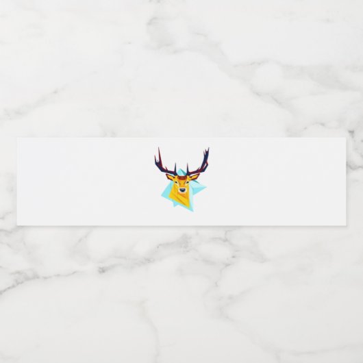 Oh Deer Minimal Rustic Style  Wasserflaschenetikett (Einzelnes Label)
