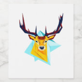Oh Deer Minimal Rustic Style  Weinetikett (Einzelnes Label)