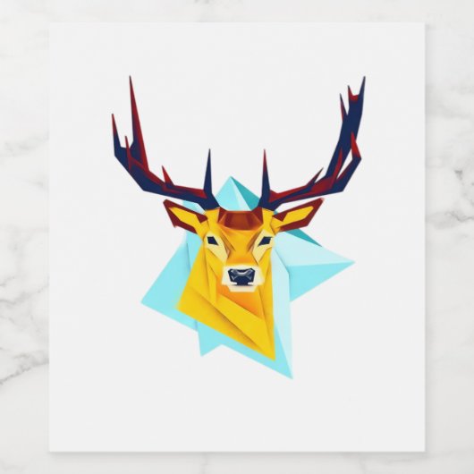Oh Deer Minimal Rustic Style Weinetikett (Einzelnes Label)