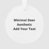 Oh Deer Minimal Style Acryl-Ornament Ornament (Rückseite)