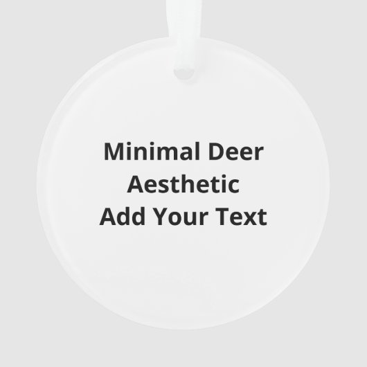 Oh Deer Minimal Style Acrylic Ornament (Rückseite)