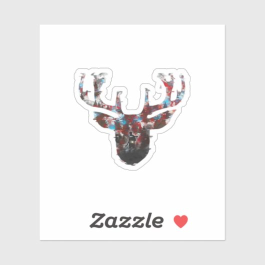 Oh Deer Minimal Style Aufkleber (Blatt)
