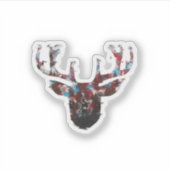 Oh Deer Minimal Style Aufkleber (Vorderseite)