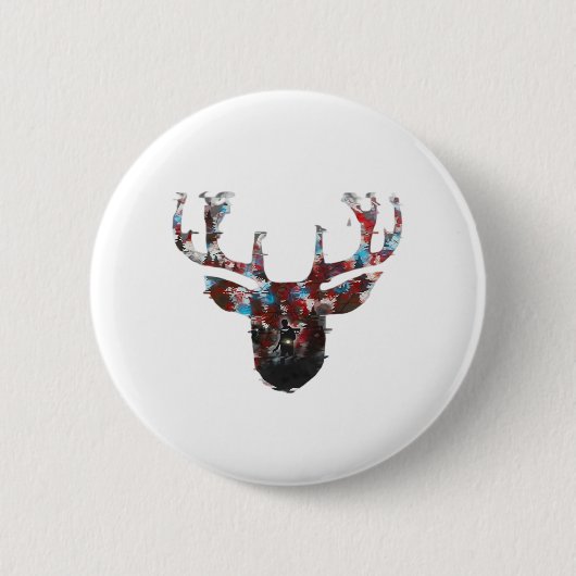 Oh Deer Minimal Style Button (Vorderseite)