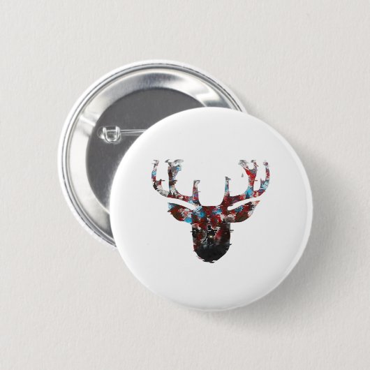 Oh Deer Minimal Style Button (Vorne & Hinten)