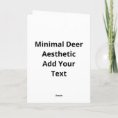 Oh Deer Minimal Style Folded Greeting Card Karte (Rückseite)
