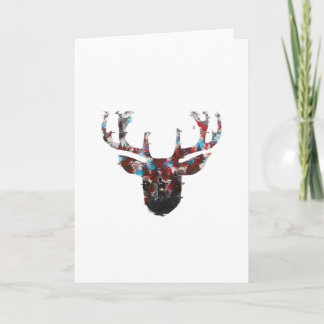 Oh Deer Minimal Style Folded Greeting Card Karte