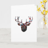 Oh Deer Minimal Style Folded Greeting Card Karte (Gelbe Blume)