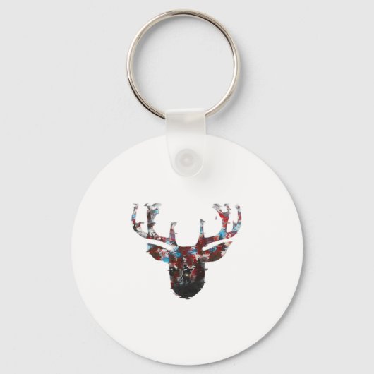 Oh Deer Minimal Style Keychain Schlüsselanhänger (Vorderseite)