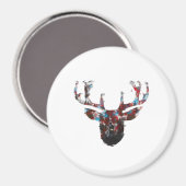 Oh Deer Minimal Style  Magnet (Vorderseite/Rückseite)