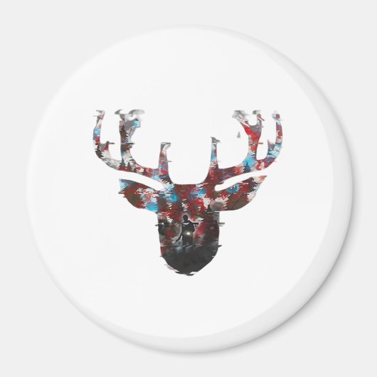 Oh Deer Minimal Style  Magnet (Vorne)