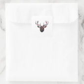 Oh Deer Minimal Style Quadratischer Aufkleber (Tasche)