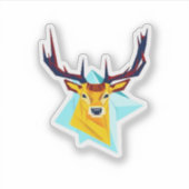 Oh Deer Minimaler Rustikaler Stil Aufkleber (Vorderseite)