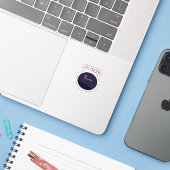 Oh Deer Modern Aesthetic Aufkleber (Laptop mit iPhone)