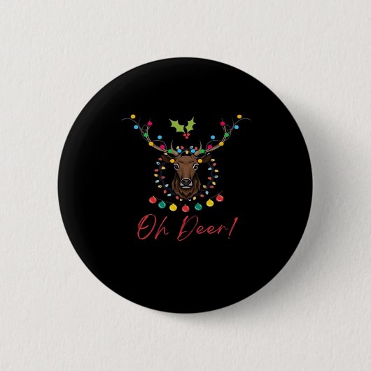 Oh Deer Modern Aesthetic Button (Vorderseite)