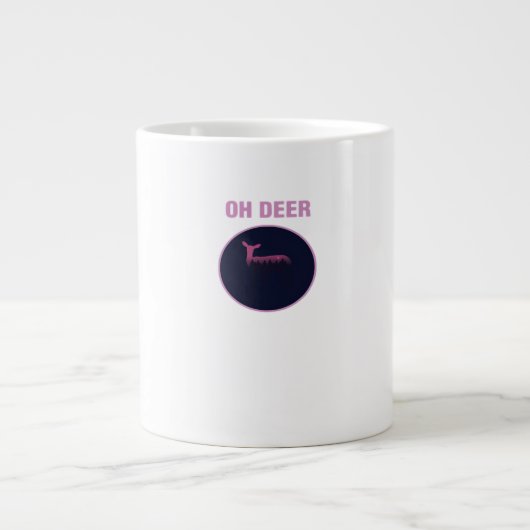 Oh Deer Modern Aesthetic Jumbo-Tasse (Vorderseite)