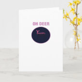 Oh Deer Modern Aesthetic Karte (Gelbe Blume)