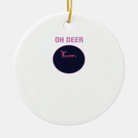 Oh Deer Modern Aesthetic Keramik Ornament (Vorne)
