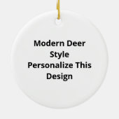 Oh Deer Modern Aesthetic Keramik Ornament (Hinten)