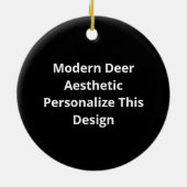 Oh Deer Modern Aesthetic Keramik Ornament (Hinten)
