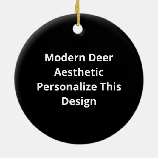 Oh Deer Modern Aesthetic Keramik Ornament (Hinten)