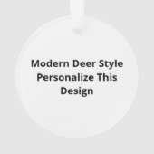 Oh Deer Modern Aesthetic Ornament (Rückseite)