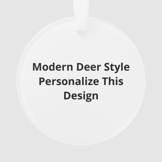 Oh Deer Modern Aesthetic Ornament (Rückseite)