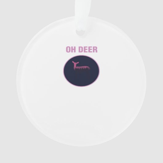 Oh Deer Modern Aesthetic Ornament (Vorderseite)