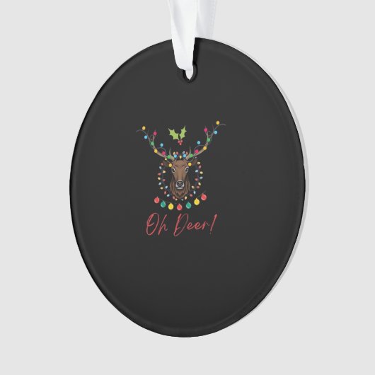 Oh Deer Modern Aesthetic Ornament (Vorderseite)