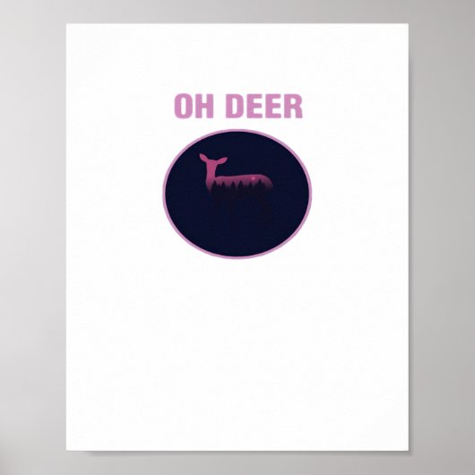 Oh Deer Modern Aesthetic  Poster (Vorne)