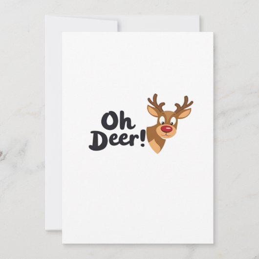 Oh Deer Modern Aesthetic Style Feiertagskarte (Vorderseite)
