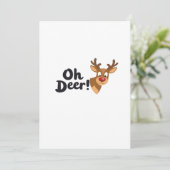 Oh Deer Modern Aesthetic Style Feiertagskarte (Stehend Vorderseite)