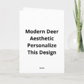 Oh Deer Modern Aesthetic Style Karte (Rückseite)