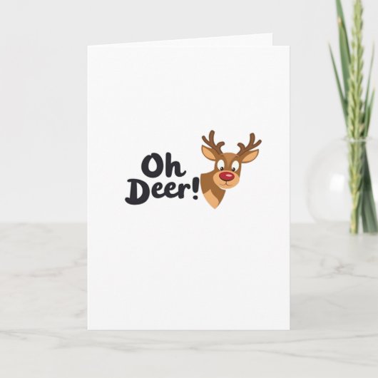Oh Deer Modern Aesthetic Style Karte (Vorderseite)