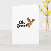 Oh Deer Modern Aesthetic Style Karte (Gelbe Blume)