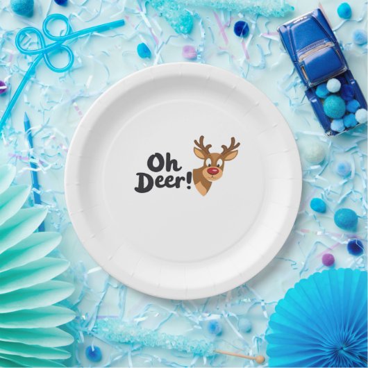 Oh Deer Modern Aesthetic Style Pappteller (Party)