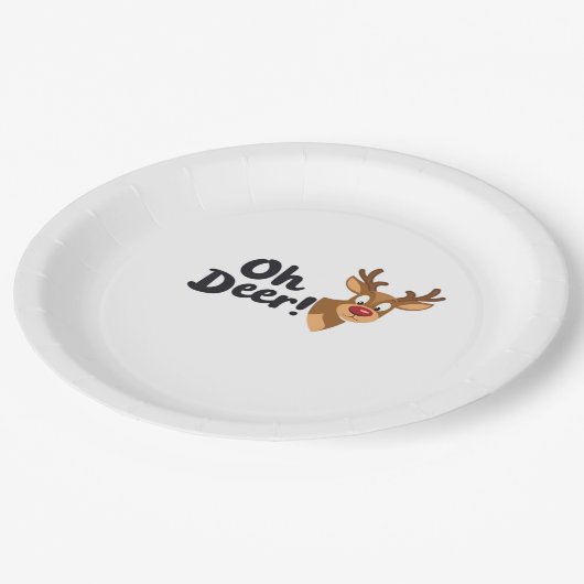 Oh Deer Modern Aesthetic Style  Pappteller (Schrägansicht)