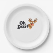Oh Deer Modern Aesthetic Style Pappteller (Vorderseite)